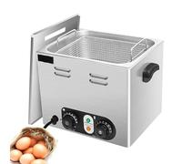 Cuiseur À Œufs Commercial En Acier Inoxydable, Cuiseur À Œufs À Source Chaude Avec Panier À Filet, Contrôle De Température De 30 À 110 °C, Minuterie De 0 À 60 Minutes, Pour Hôtels, Restaurants
