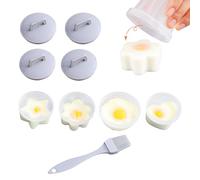 Cuiseur à œufs - Cuiseur à œufs pochés en silicone - Anti-adhésif - Facile à nettoyer - Pour la maison