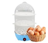 Cuiseur à œufs durs - Cuiseur vapeur automatique 3 étages pour œufs durs - Accessoire de cuisine avec couvercle transparent pour appartement restaurant