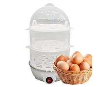 Cuiseur à œufs électrique - Cuiseur vapeur à 3 niveaux avec arrêt automatique - Pour œufs durs - Appareil de cuisine multifonction pour maïs boulettes de porridge