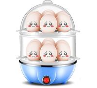Cuiseur à œufs électrique - DEMA - 350 W - Arrêt automatique - Capacité 14 œufs - Double compartiment - Doseur intégré