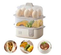 Cuiseur à œufs électrique rapide, cuiseur à œufs électrique, capacité de 7 œufs, cuiseur vapeur amovible avec minuterie for œufs bouillis, pochés et omelettes, petits appareils de cuisine