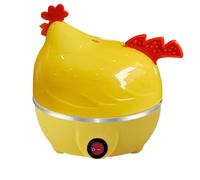Cuiseur à œufs en forme de poule avec capacité de 7 œufs - Cuiseur à petit déjeuner polyvalent pour des résultats parfaits (A, 16 cm)