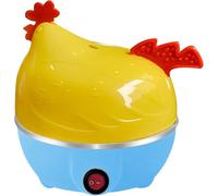 Cuiseur à œufs en forme de poulet, capacité de 7 œufs, chaudière à œufs électrique, arrêt automatique, pour œufs durs, pochés et mous, petit déjeuner blue