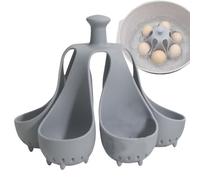 Cuiseur à œufs en silicone - Passe au lave-vaisselle - Ensemble de pocheuse résistant à la chaleur - Plateau de rangement pour tiroir de cuisine - Collection de tasses à ébullition flexibles