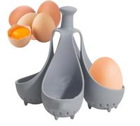 Cuiseur à œufs en silicone passe au lave-vaisselle, prépare des œufs durs | Coquetier en silicone compact et peu encombrant - Se range dans le tiroir et convient pour la cuisson dure