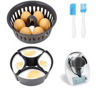 Cuiseur à Œufs et Moule à Œufs Pochés, Accessoire compatible pour Thermomix TM6, TM7, TM31, Sans BPA, Pour 4 Oeufs Pochés & 6 Œufs Cuits en Coquille, Ustensile de Cuisine Multifonction pour Brunch