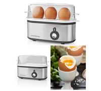 Cuiseur à œufs - GASTRONOMA - Capacité 3 œufs - 210W - Inox - Minuterie arrêt auto