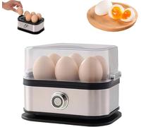 Cuiseur à œufs intelligent avec arrêt automatique, pocheuse électrique en acier inoxydable pour œufs durs, mous, mi-durs, pochés, brouillés, appareil de cuisine, capacité de 1 à 6 œufs avec fonction d