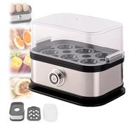 Cuiseur à œufs intelligent Halreactody avec arrêt automatique, cuiseur électrique rapide, capacité de 6, la coque, durs, mollets, moyens, cuisson vapeur d'autres aliments, en acier inoxydable(1SET)