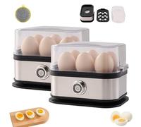 Cuiseur à œufs intelligent Halreactody avec arrêt automatique, cuiseur électrique rapide pour 6 œufs, mollets, moyens, durs, pocheuse, omelette, cuit également d'autres aliments à la vapeur (2set)