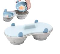 Cuiseur à œufs micro-ondes 2 cavités antiadhésives à chauffe rapide sans | Pocheuse à Œufs Vapeur Micro-ondes pour Cuisine Camping Maison Appartement Camping-car