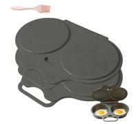 Cuiseur à œufs Micro-Ondes avec Pinceau pour 2 œufs avec Deux Compartiments | Micro-Ondes, Microwave Egg Poacher, Compact, Entretien Facile de Gadget de Cuisine Sain pour Cuisines et Restaurants