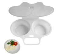 Cuiseur À Œufs Ondes Double Couche Filtre À Eau Pour 2 Œufs | Cuiseur À Œufs Ondes Avec Filtre À Eau Et Bol Double Couche Pour Une Cuisson Uniforme De 2 Œufs En Quelques Minutes