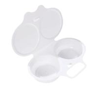 Cuiseur à œufs pochés au micro-ondes robuste avec 2 porte-œufs, cuiseur et propre | Outil vapeur pour le petit déjeuner, les routines du matin, les repas protéinés sains, les recettes rapides