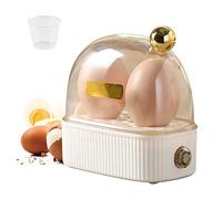 Cuiseur à Œufs pour 2 Œufs avec Cuillère Doseuse, 120 W, Support à Œufs Amovible, Cuit Oeuf Electrique pour Oeuf Dur ou pour Oeuf à la Coque, Oeuf Poché, Omelette et Plat Cuit à la Vapeur,Blanc