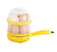 Cuiseur à œufs pour 2 œufs - Cuiseur à vapeur électrique avec poêle antiadhésive | Machine à petit-déjeuner multifonctionnelle - cuisson à la vapeur et à la friture, boîtier ABS, 29x14,5x21,5 cm, cuis