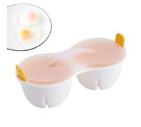 Cuiseur À Œufs Pour Micro-ondes - Chaudière À Œufs Pour Micro-ondes, Pocheuse Compacte | Couvercle De Protection À Structure À 2 Cavités, Construction Résistante À La Chaleur, Outil Pratique