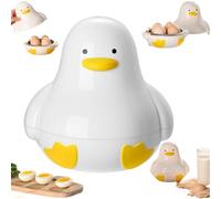Cuiseur à œufs pour micro-ondes - Cuiseur à 4 œufs durs et moyens pour œufs durs, mous et moyens, pocheuses en forme de canard, cuiseur à œufs durs au micro-ondes, rapide et facile, passe au