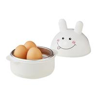 Cuiseur à œufs pour micro-ondes - Lapin - Cuiseur à œufs à la vapeur - En plastique résistant à la chaleur - Appareil de cuisine pour une santé rapide et saine