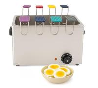 Cuiseur à Œufs Professionnel 8 Œufs - 2600W - Thermostat Réglable 30 à 110°C - Acier Inox - Bac Intérieur & Support Amovibles - Dimensions Compactes - 220V - Idéal Buffets, Hôtels et Restauration