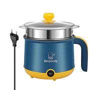 Cuiseur à vapeur électrique de 1,8 L, cocotte autocuisante portative antiadhésive pour la maison, le bureau, le dortoir