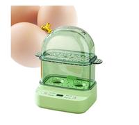 Cuiseur à vapeur électrique for œufs durs, cuiseur à œufs intelligent for 4 œufs, machine de petit-déjeuner, cuiseur à vapeur multifonction for œufs mous, moyens, durs et Onsen Tamago(Green)