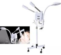 Cuiseur à Vapeur Facial 3 en 1, Vapeur Chaude Et Froide avec Lampe Loupe LED 8X, Pores Ouverts, Réduction des Points Noirs, Nettoyage en Profondeur des Pores