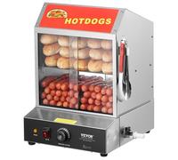 VEVOR Cuiseur à vapeur Hot-Dogs chauffe-petits pains électrique à 2 niveaux 27 L