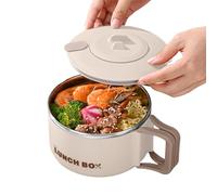 Cuiseur | Bol à nouilles instantanées avec poignée | Récipient alimentaire portable pour repas chauds, soupes, voyages, bureau et usage quotidien