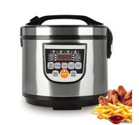 Cuiseur de riz 5L,Grande Capacité,pour 2-10 Personnes,Multicuiseur Électrique Multifonction,700W,10 Programmes,Arrêt&Maintien Chaud Auto,Idéal Aussi pour Légume/Poisson etc.Bol Antiadhésif (5Liters)