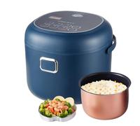 Cuiseur de Riz, Cuiseur à Riz de Voiture 200W, Rice Cooker Capacité 2/3L, Cuiseur de Riz électrique Portable Multifonctionnel, Maintient au chaud, Cuve antiadhésive, pour Voiture 12V 24V 220V (2L)