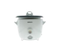 Cuiseur de riz électrique de style classique Sogo 1,5 L, 500W - Couvercle en verre trempé Blanc G