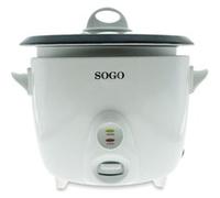 Cuiseur de riz électrique de style classique Sogo 1,5 L, 500W - Couvercle en verre trempé Blanc G