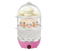 Cuiseur d'œufs durs - Cuiseur à œufs à 3 niveaux pour sode, machine à vapeur de cuisine avec arrêt automatique pour appartements, installations, locations, locations, dortoirs d'affaires