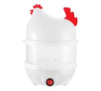 Cuiseur d'Œufs Durs,Cuit-Vapeur Double Étage Pour Repas | Grande Taille Forme de Poule Cuisine Petit Déjeuner Déjeuner Dîner Adultes École Bureau