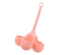 Cuiseur D'œufs en Silicone Mini à Cinq Trous, Réutilisable, Rose | Plateau Portable Poignée Intégrée, pour Préparation Rapide et Cuisson Mobile, Œufs