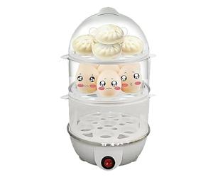 Cuiseur D'Œufs Rapide | avec 3 Niveaux de Cuisson - Cuiseur Vapeur Multifonction Pour Maïs, Nouilles, Raviolis Et Porridge