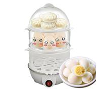 Cuiseur D'Œufs Rapide | Cuit-Œufs Automatique 3 Niveaux pour Œufs Durs - Machine à Vapeur avec Arrêt Automatique pour Appartement Restaurant Hôtel Location Entreprise Dortoir