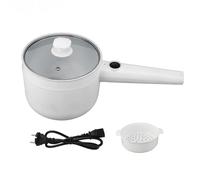 Cuiseur Électrique Multifonction, 1,8L Mini Marmite avec Panier Vapeur, 600W, 2 Vitesses Réglables, Antiadhésif pour Ramen, Steak, Œufs, Soupe