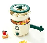 Cuiseur électrique multifonctions avec panier vapeur, 1,5 L, antiadhésif, pour pâtes, steak, œufs et flocons d'avoine. Idéal pour les voyages