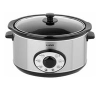 Cuiseur lent - Lund - 290W - 4.5L - Minuteur - Bol en céramique - Couvercle en verre trempé - Poignées isolantes