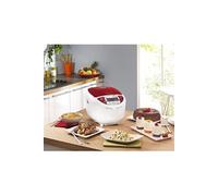 Cuiseur multifonction 12 en 1 de 5L avec écran LCD 750W rouge blanc Moulinex