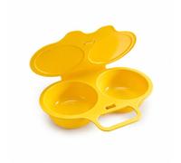 Cuiseur rapide en plastique PP à double cavité pour cuiseur à vapeur d | Qualité alimentaire sans huile, répartition uniforme de la chaleur, 6,3x4,53 pouces, réutilisable pour des repas sains du