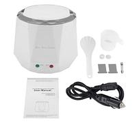 Cuiseur Riz 1.6 L, 24 V 140 W Cuiseur de Riz de Voiture, Cuiseur de Riz électrique portable multifonctionnel, Protection haute température pour une ou quatre personnes pour cuisiner du riz(Blanc)