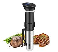 Cuiseur Sous Vide Calculateur d'Immersion de Cuisinière 1000W Thermoplongeur Sous Vide Thermostat Réglable à 360° Circulation 25-90 degrés Celsius Contrôle Précis avec Livre de Recettes
