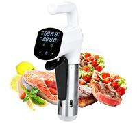 Cuiseur sous vide, circulateur à immersion WiFi avec écran tactile LED et contrôle de la température et du temps (25-92,5°C), pour steaks, poulet, poisson et légumes white