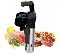 Cuiseur sous vide, circulateur à immersion WiFi avec écran tactile LED et contrôle de la température et du temps (25-92,5°C), pour steaks, poulet, poisson et légumes black