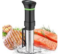 Cuiseur Sous Vide, Calculateur d'Immersion de Cuisinière 1000W, Thermoplongeur Sous Vide Thermostat Réglable à 360° Circulation, 0-99,5 degrés Celsius Contrôle Précis, avec Livre de Recettes Noir