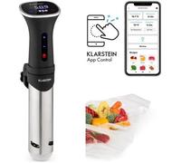 Cuiseur sous-vide - Klarstein Quickstick Smart - 1200W - pompe de circulation 3D - contrôle par application - Inox noir